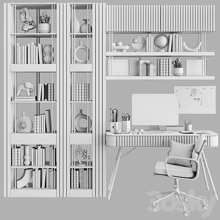 Workplace set WT 09 3DS Max Model - thumbnail 2