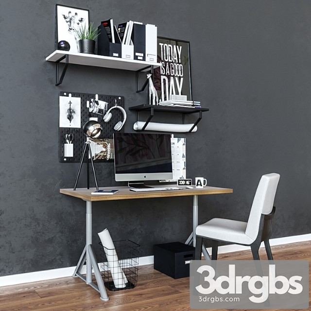 Workplace table ikea idosen 2 3dsmax Download - thumbnail 1