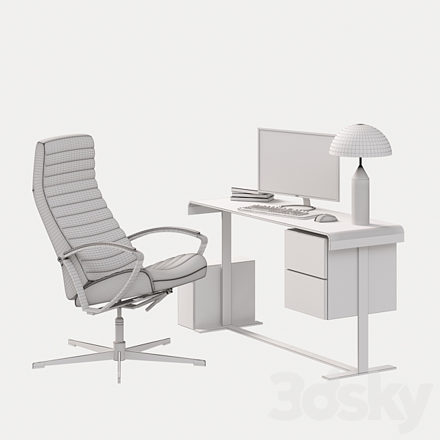 Writing Desk Eileen 3DSMax File - thumbnail 2