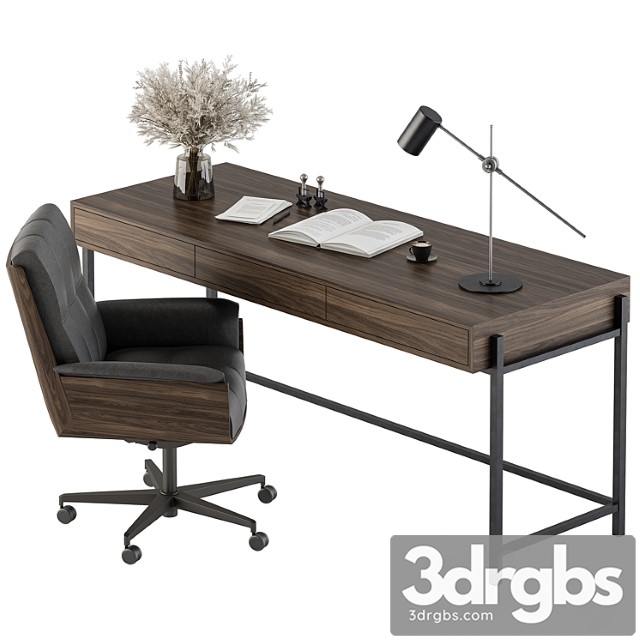 Writing Table Office Furniture 422 3dsmax Download - thumbnail 1