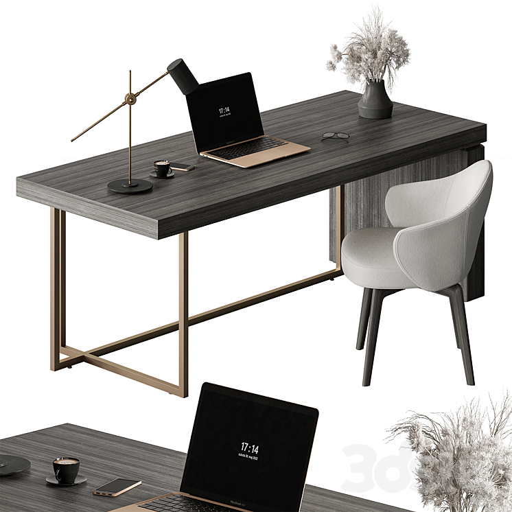 Writing Table – Office Furniture 448 3DS Max - thumbnail 1
