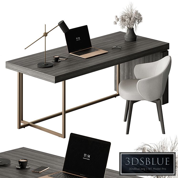 Writing Table – Office Furniture 448 3DS Max - thumbnail 3
