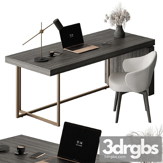 Writing Table Office Furniture 448 3dsmax Download - thumbnail 1