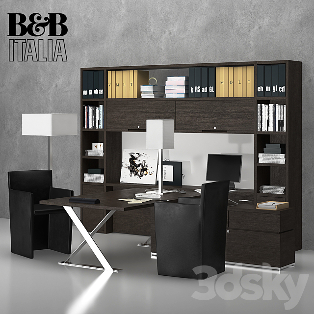 Writing_desk_AC_EXECUTIVE_B & B_Italia 3ds Max - thumbnail 1