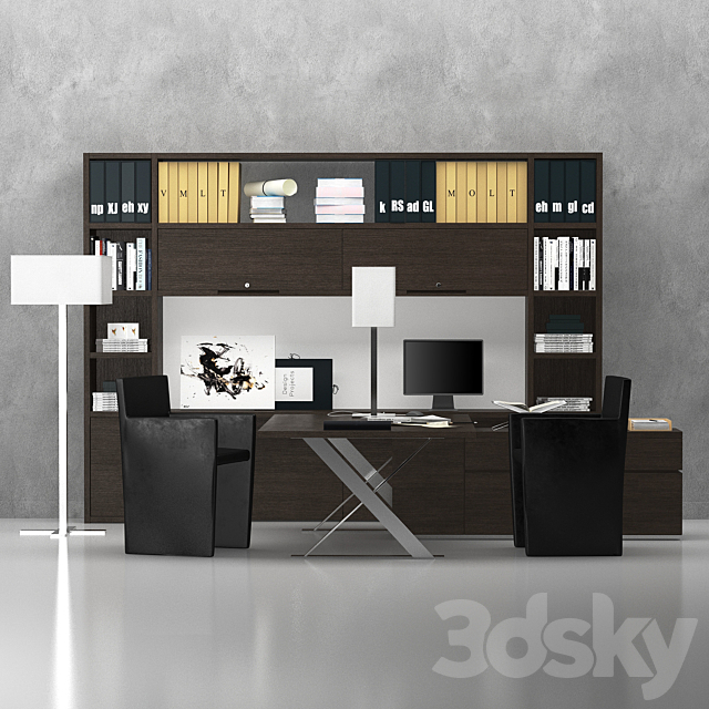 Writing_desk_AC_EXECUTIVE_B & B_Italia 3ds Max - thumbnail 2