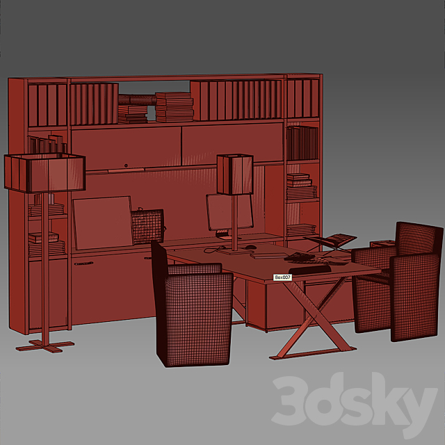 Writing_desk_AC_EXECUTIVE_B & B_Italia 3ds Max - thumbnail 3