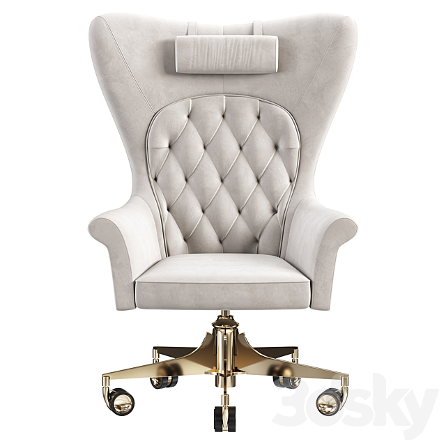 YORK SWIVEL ARMCHAIR by Visionnaire 3DS Max Model - thumbnail 4