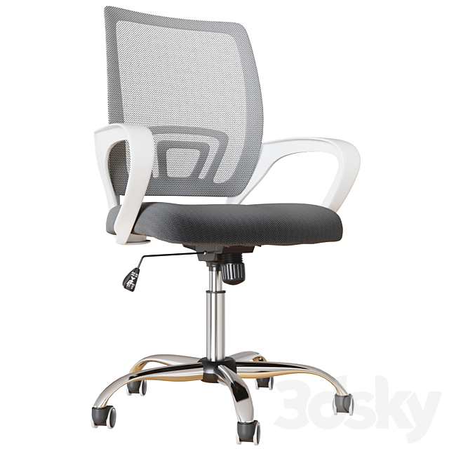 ZANZAN Mid Back Mesh Office Chair Ergonomic Swivel 3ds Max - thumbnail 1