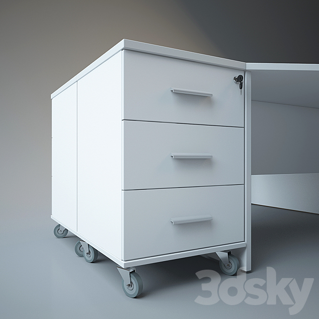 ZETA furniture for staff 3DS Max Model - thumbnail 2