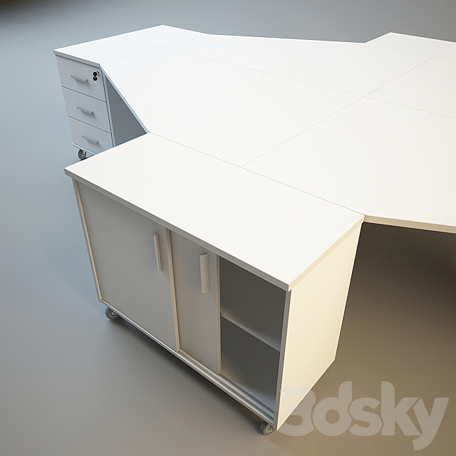 ZETA furniture for staff 3DS Max Model - thumbnail 3