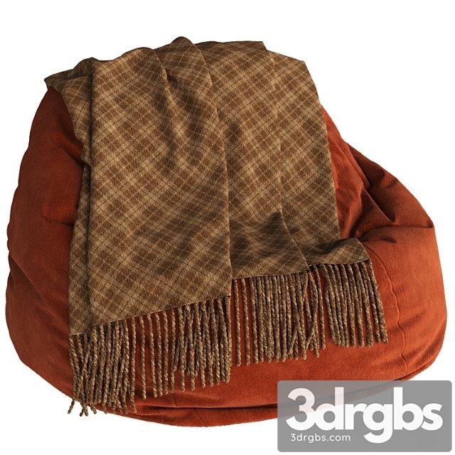 Bean bag chair with blanket - thumbnail 1