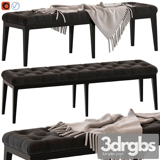 Coco republic piccadilly tufted bench - thumbnail 1