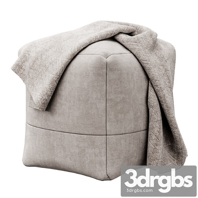 Cotton canvas square pouf by westelm - thumbnail 1