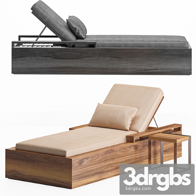 Deck lounge chair and table - thumbnail 1