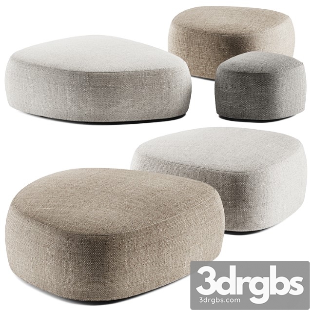 Flou pierre garden poufs - thumbnail 1