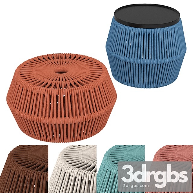 Kettal pouf zigzag - thumbnail 1