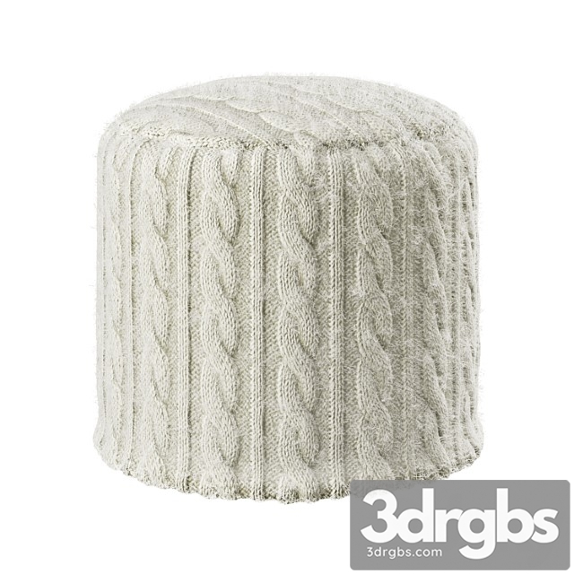 Knitted pouf - thumbnail 1