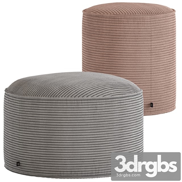 Linea furniture segolene corduroy pouffe - thumbnail 1