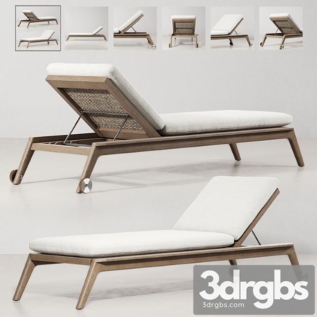 Malta teak chaise - thumbnail 1