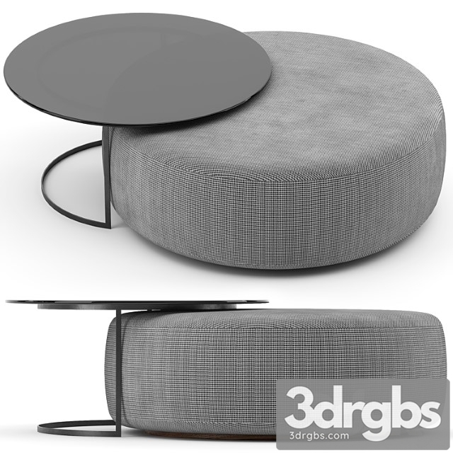 Minotti davis pouf and table - thumbnail 1