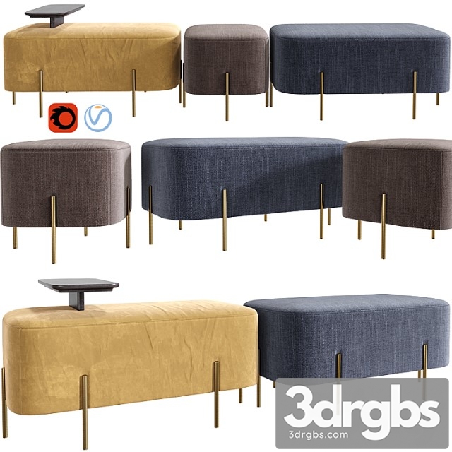 Modern alba ottomans - thumbnail 1