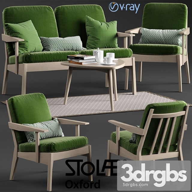 Stolab oxford chair and sofa, yngve table - thumbnail 1