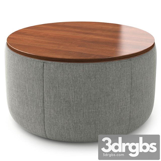 West elm upholstered ottoman - thumbnail 1