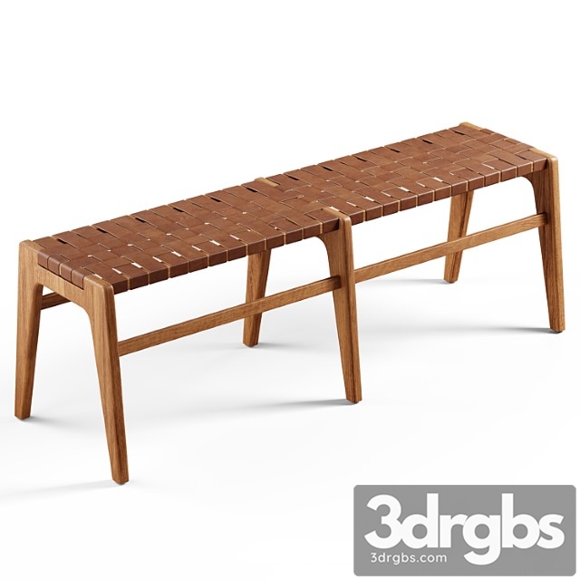 Zara home – the bench made of wood and leather - thumbnail 1