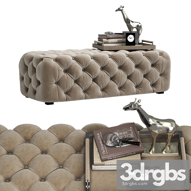 Zgallerie jules tufted bench - thumbnail 1