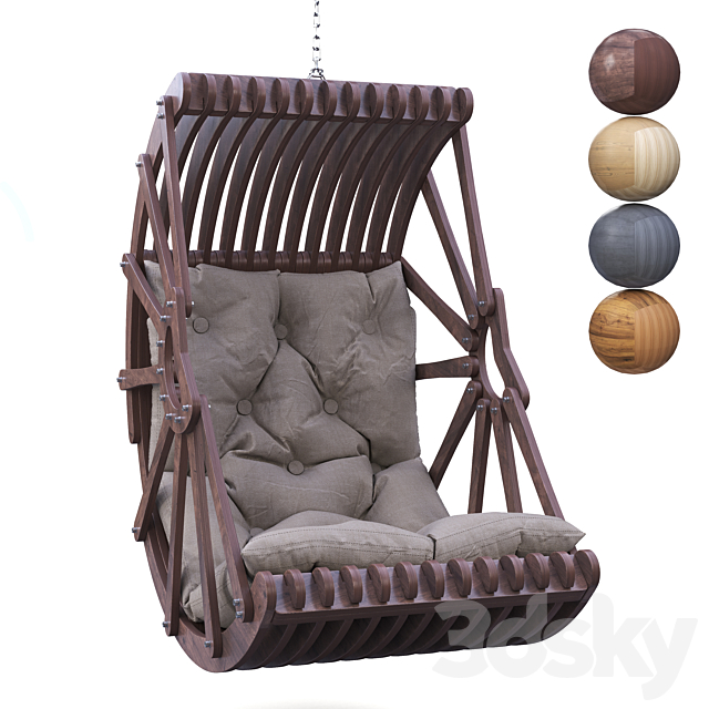 092 Armchair Davinci 3ds Max - thumbnail 1