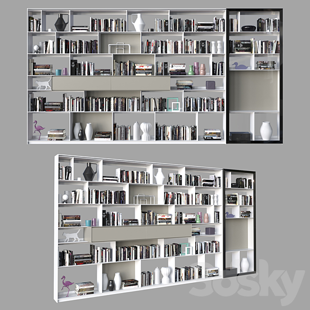 B & B Italia WALLSYSTEMS Flat.C 12 3ds Max - thumbnail 1