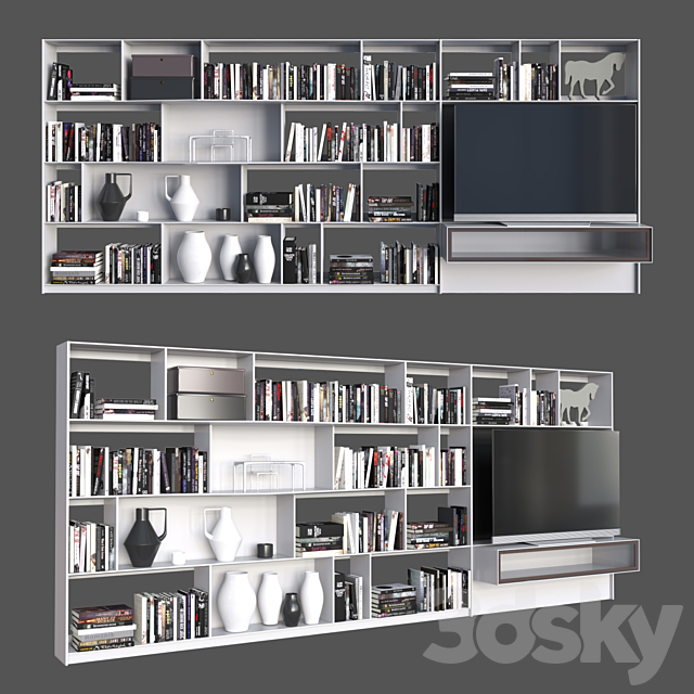 B & B Italia WALLSYSTEMS Flat.C 15 3ds Max - thumbnail 1