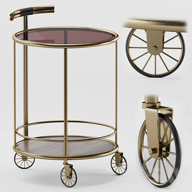 Baughman Bar Cart from Covet Paris 3ds Max - thumbnail 1