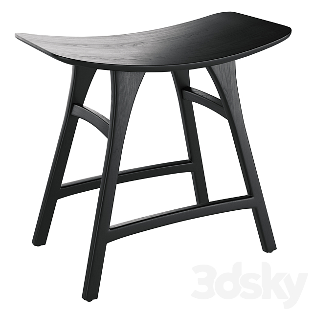 Bench and stool ANTWERP 3ds Max - thumbnail 2