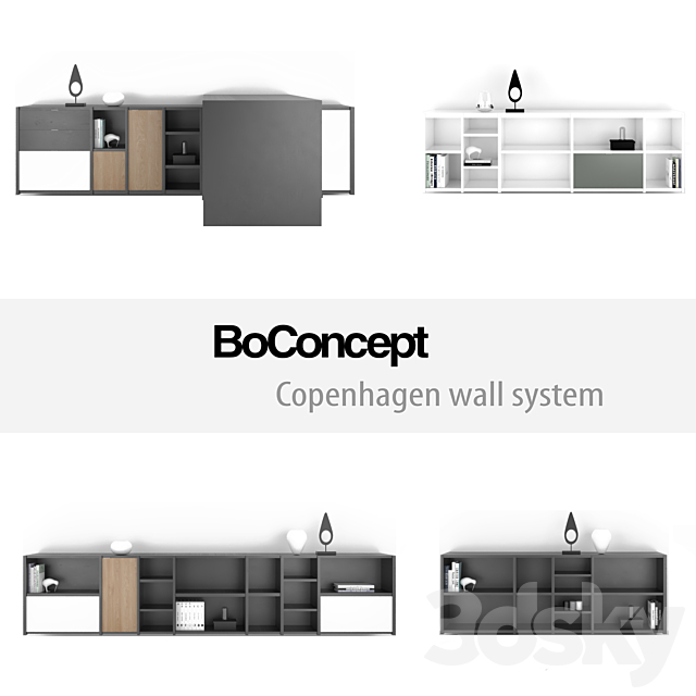 BoConcept Copenhagen wall system | set 8 3ds Max - thumbnail 1