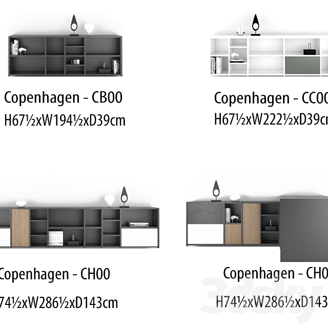 BoConcept Copenhagen wall system | set 8 3ds Max - thumbnail 2