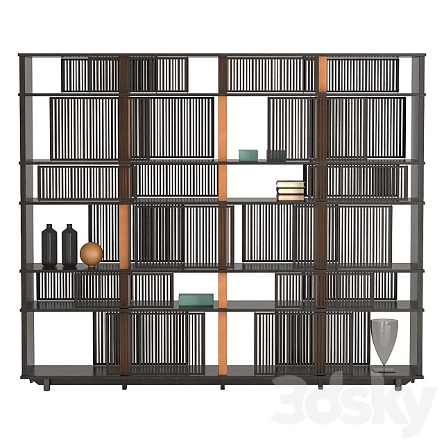 Bookcase Poltrona Frau Lloyd 3ds Max - thumbnail 1