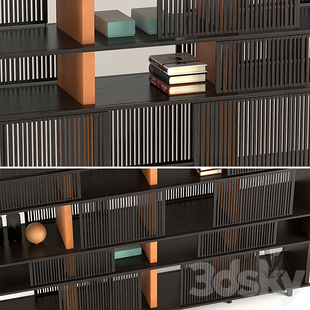 Bookcase Poltrona Frau Lloyd 3ds Max - thumbnail 2