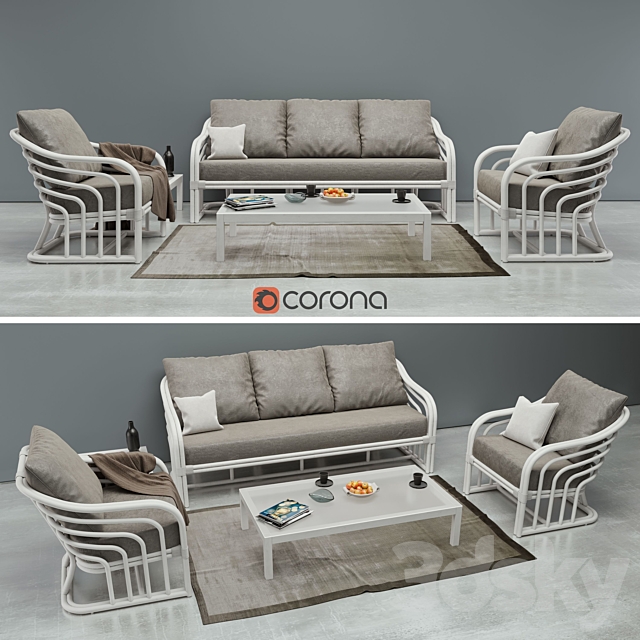 Casa Gran Sofa 3ds Max - thumbnail 1