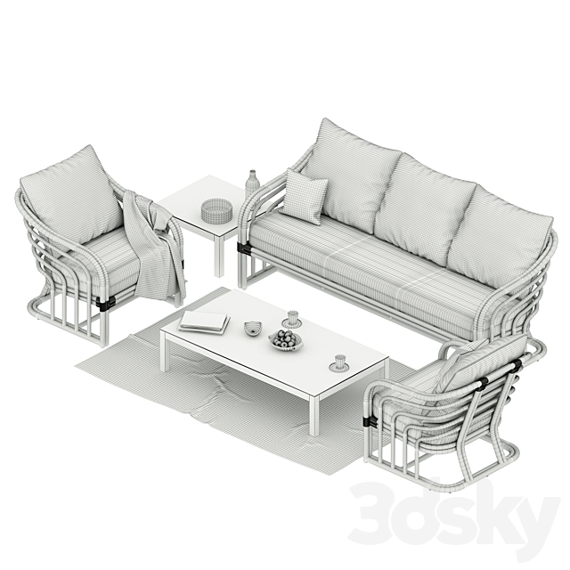 Casa Gran Sofa 3ds Max - thumbnail 3