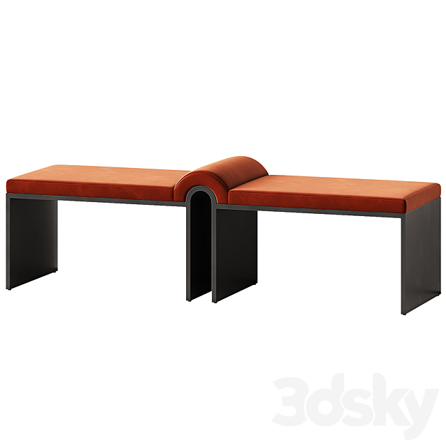 CB2 Arc bench 3ds Max - thumbnail 3