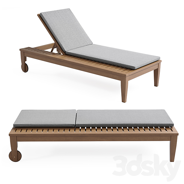 Chaise lounge Bridget 3ds Max - thumbnail 2