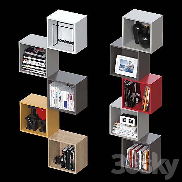 Combination wall cabinets IKEA Eket 5. 3ds Max - thumbnail 1