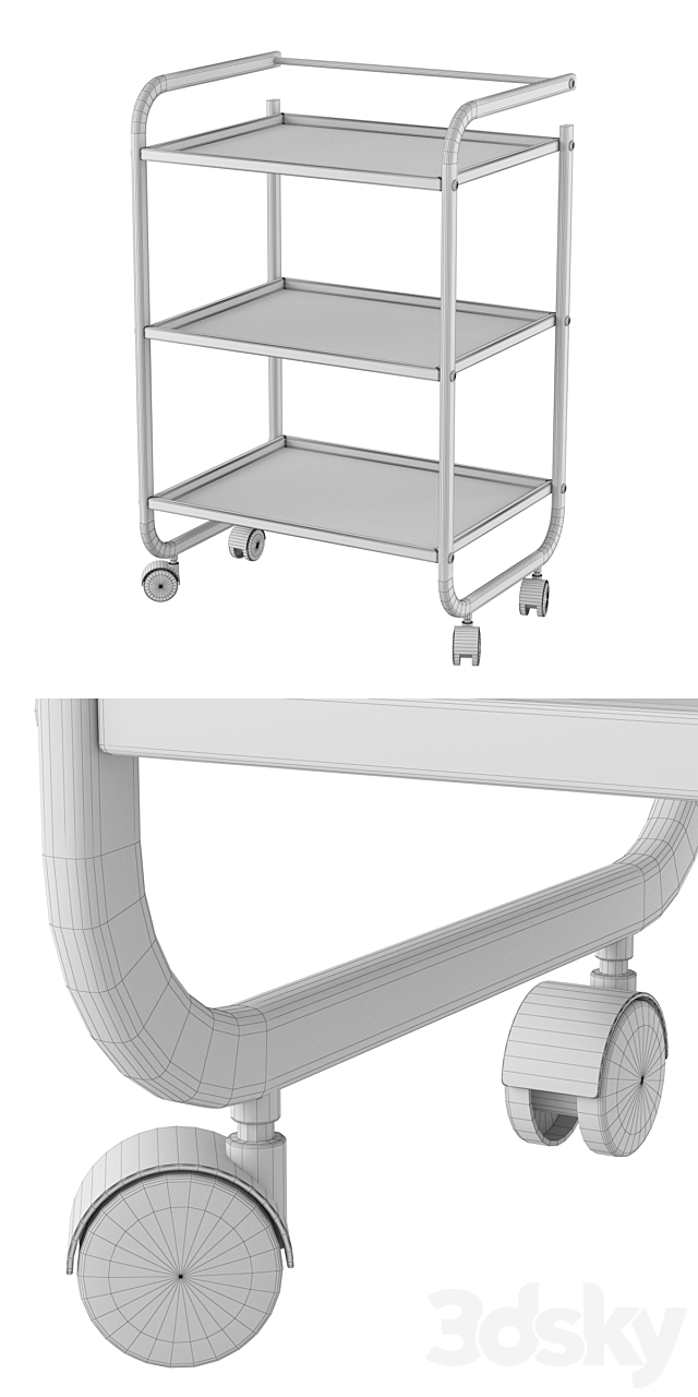 Cosmetic trolley 3ds Max - thumbnail 3