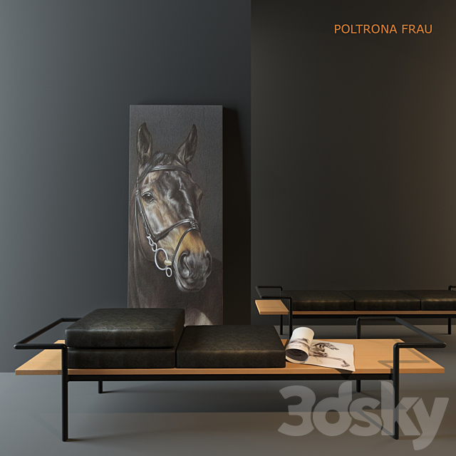 Couch POLTRONA FRAU T904 3ds Max - thumbnail 1