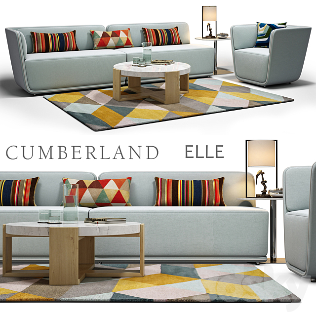 Cumberland ELLE sofa 3ds Max - thumbnail 1