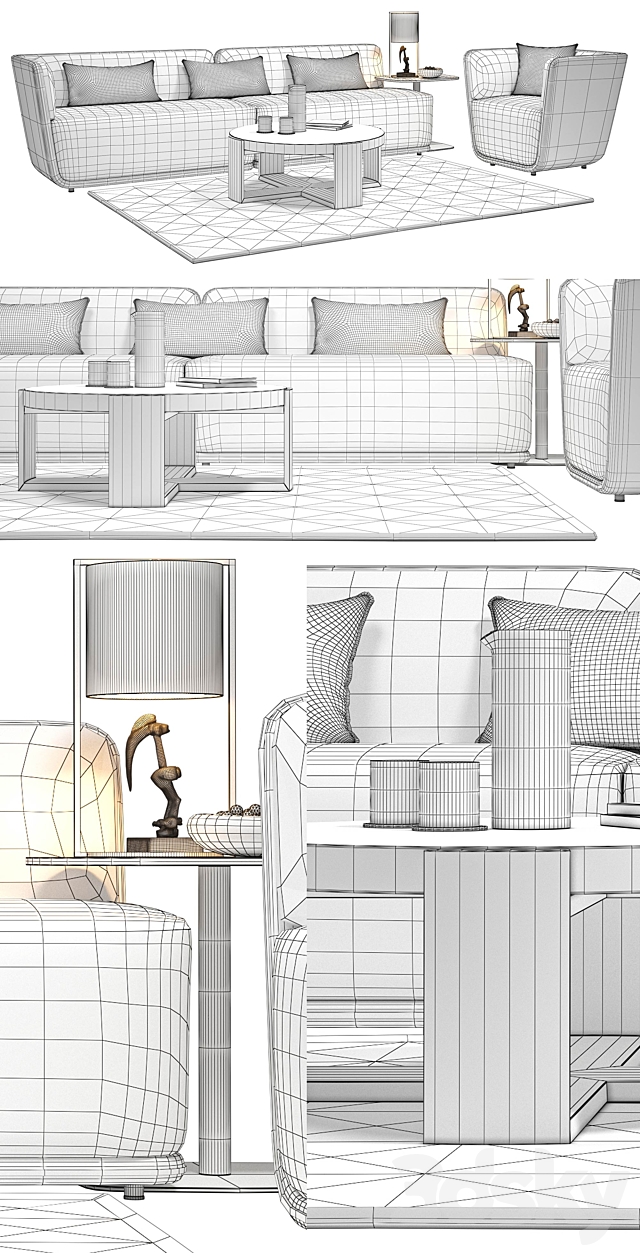 Cumberland ELLE sofa 3ds Max - thumbnail 3