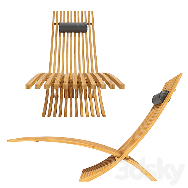 Deck chair Skargaarden Nozib 3ds Max - thumbnail 2