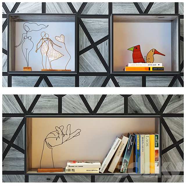 Decorative panel and built-in shelf _ niche “2” 3ds Max - thumbnail 2