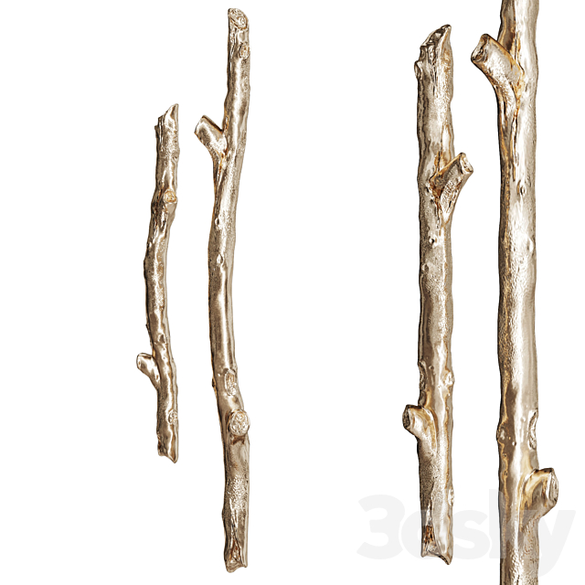 Door Pull  in branch shape 3ds Max - thumbnail 2